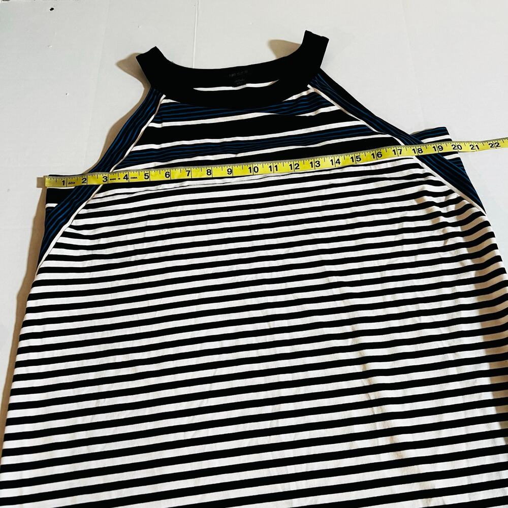 J. Jill Striped Sleeveless Shift Dress Size LP Large Petite Blue Multi - Picture 5 of 6